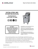 Preview for 1 page of Garland PASTA MAGIC Installation And Operation Manual