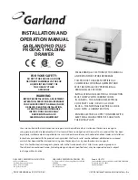 Preview for 1 page of Garland PHD PLUS Installation And Operation Manual