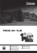 Garland PRESS 491 FLAE-V20 Instruction Manual preview