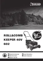 Garland ROLL&COMB KEEPER 40V 600 Instruction Manual preview