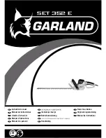 Garland SET 352 E Instruction Manual preview