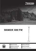 Garland SHAKER 400 FW Instruction Manual preview