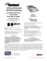Garland SHDUBA7000 Installation And Operation Manual preview