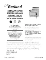 Preview for 1 page of Garland Starfire Sentry STW286A Installation And Operation Manual