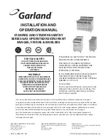 Garland Starfire Series Installation And Operation Manual preview