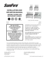 Garland SunFire X Series 36" Installation And Operation Manual preview