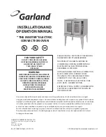 Preview for 1 page of Garland THE MASTER Installation And Operation Manual