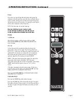 Preview for 9 page of Garland THE MASTER Installation And Operation Manual