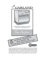 Preview for 1 page of Garland Tim Horton's Installation And Operating Instructions Manual