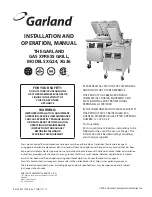 Preview for 1 page of Garland XG36 Installation And Operation Manual