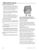 Preview for 8 page of Garland XG36 Installation And Operation Manual