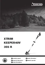 Garland XTRIM KEEPER40V 355 R Instruction Manual preview