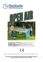 Garlando Open Air Assembly Instructions Manual preview