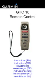 Garmin 010-11146-00 - GPS Receiver Remote Control Instructions Manual preview