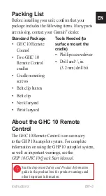 Предварительный просмотр 3 страницы Garmin 010-11146-00 - GPS Receiver Remote Control Instructions Manual