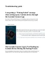 Предварительный просмотр 1 страницы Garmin 010-N1789-00 Troubleshooting Manual