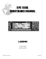 Garmin 155XL Maintenance Manual preview