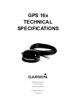 Предварительный просмотр 1 страницы Garmin 16X LVS Technical Specifications