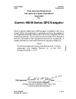 Garmin 400W-Series Operating Handbook preview