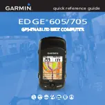 Предварительный просмотр 1 страницы Garmin 605 Quick Reference Manual