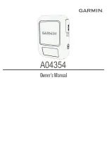 Предварительный просмотр 1 страницы Garmin A04354 Owner'S Manual