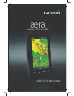 Preview for 1 page of Garmin aera 795 Quick Reference Manual