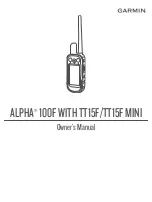 Garmin ALPHA 100F Owner'S Manual предпросмотр