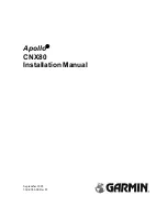 Preview for 1 page of Garmin Apollo CNX80 Installation Manual