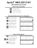 Garmin Apollo NMC 2001 Quick Reference Manual preview