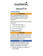 Preview for 1 page of Garmin Approach S2 Manual