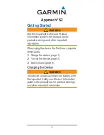 Preview for 2 page of Garmin Approach S2 Quick Start Manual