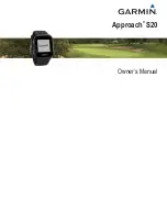 Garmin Approach S20 User Manual preview