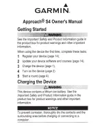 Preview for 1 page of Garmin Approach S4 Owner'S Manual