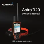 Garmin Astro 320 Owner'S Manual preview