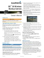 Garmin BC 30 Owner'S Manual preview