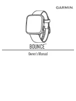 Garmin BOUNCE Owner'S Manual предпросмотр