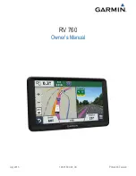 Garmin Camper 760 Owner'S Manual preview