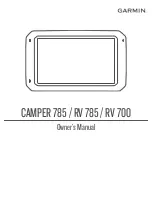 Preview for 1 page of Garmin Camper 785 Owner'S Manual