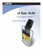 Preview for 1 page of Garmin cf Que 1620 Application Manual