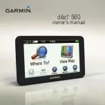 Предварительный просмотр 1 страницы Garmin dezl 560 Owner'S Manual