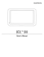 Preview for 1 page of Garmin DEZL 580 Owner'S Manual