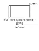 Garmin DEZL OTR610 Owner'S Manual preview