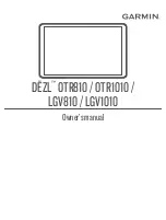 Garmin DĒZL OTR810 Owner'S Manual preview