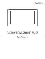 Предварительный просмотр 1 страницы Garmin Drivesmart 55 Owner'S Manual