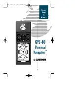 Preview for 1 page of Garmin echoMAP 40 Series Owner'S  Manual  & Reference