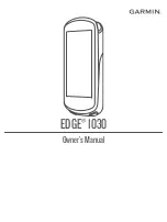 Preview for 1 page of Garmin EDGE 1030 Owner'S Manual