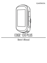 Preview for 1 page of Garmin EDGE 130 PLUS Owner'S Manual