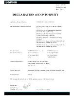 Preview for 3 page of Garmin Edge 305CAD - Cycle GPS Receiver Declaration Of Conformity