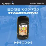 Preview for 1 page of Garmin Edge 605 Owner'S Manual