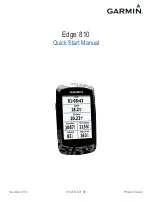 Предварительный просмотр 1 страницы Garmin Edge 810 Quick Start Manual